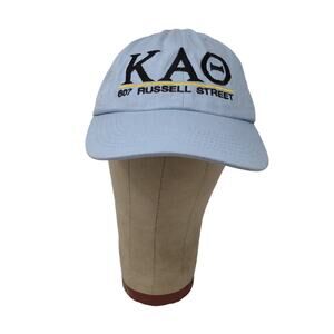 Kappa Alpha Theta Slideback Hat Embroidered Logo Blue Fraternity Sorority